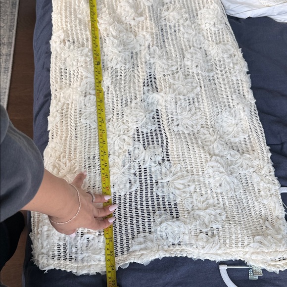 MANGO ecru floral crochet midi dress - Picture 9 of 12